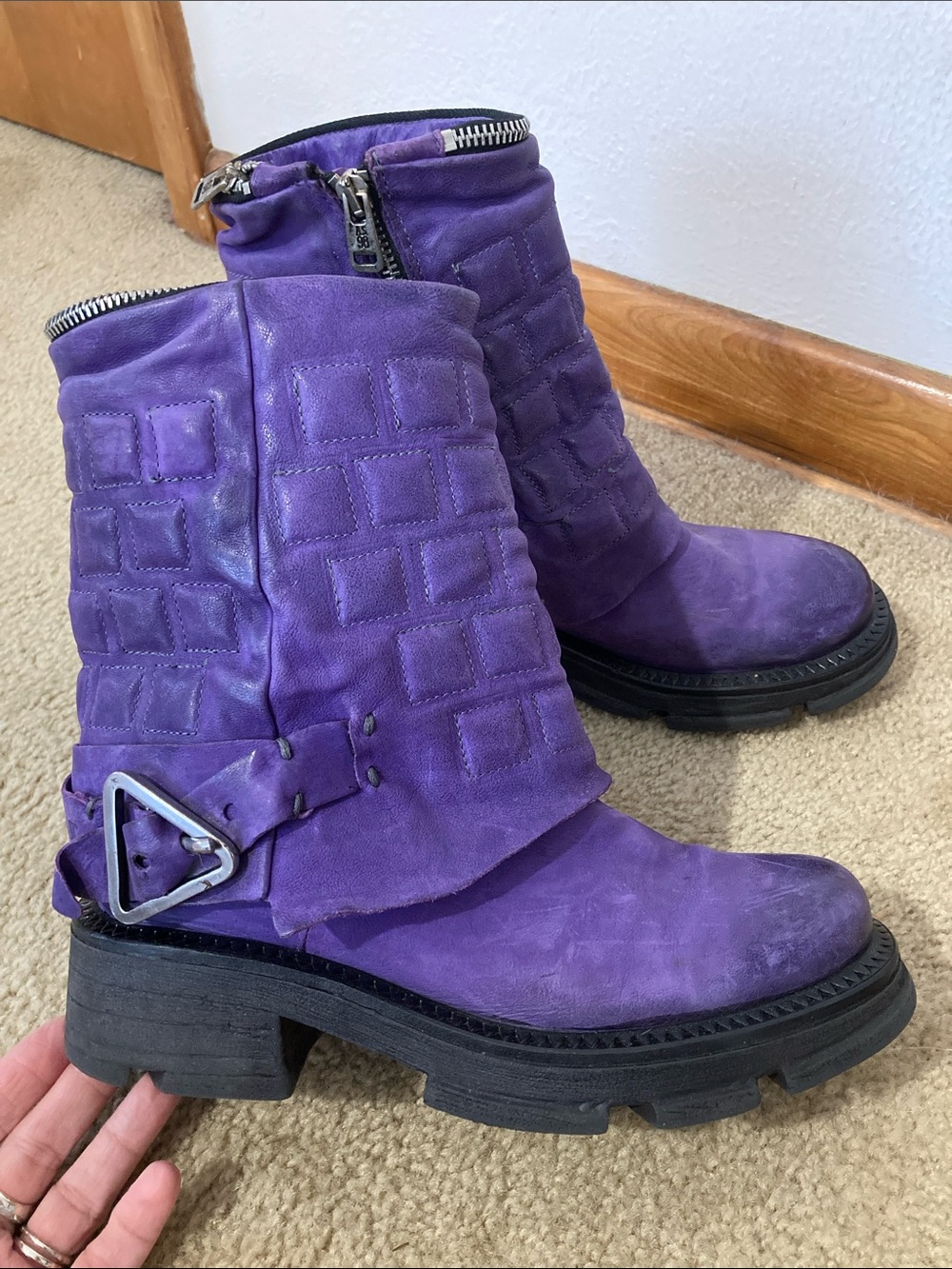 A.S.98 Toxic Purple Lopie Boots Size 7 - Picture 3 of 5